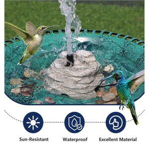 Bird Bath Water Fountain Resin Rock Fountain